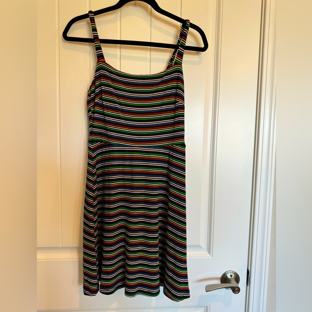 Striped skater dress 90s style